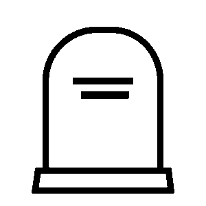 Eine stilisiertes Grabmal-Icon